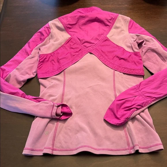 LULULEMON Vintage Purple Pink Zip Up Fleece Jacket 6/S - Picture 5 of 6